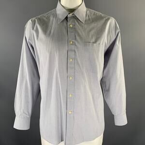 CHRISTIAN DIOR Size XL Grey Heather Cotton Vintage Long Sleeve Shirt